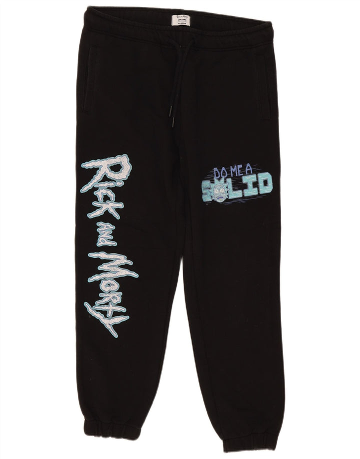 Pull & Bear Herren Rick and Morty Trainingshose Jogger Medium Schwarz