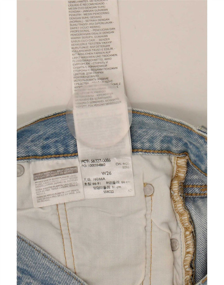Levi's Damen 501 Distressed Denim Shorts W26 Small Blaue Baumwolle