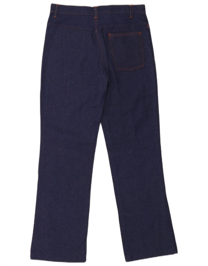 Vintage Damen Jeans mit weitem Bein W32 L31 Marineblau
