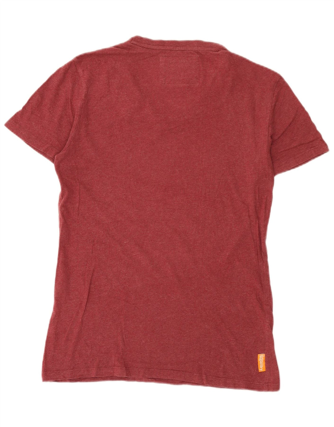 Superdry Herren T-Shirt-Oberteil, Größe S, Burgunderrot, Baumwolle