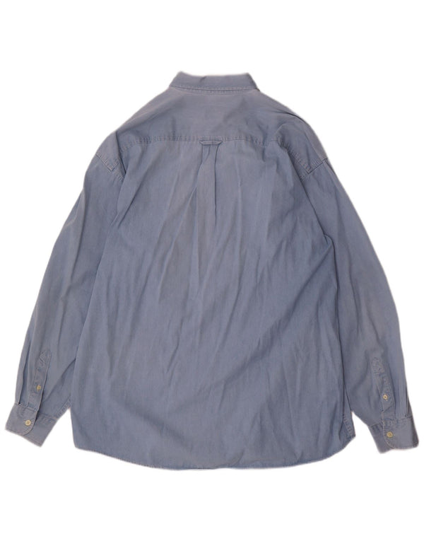 Dockers Herrenhemd XL, blaue Baumwolle