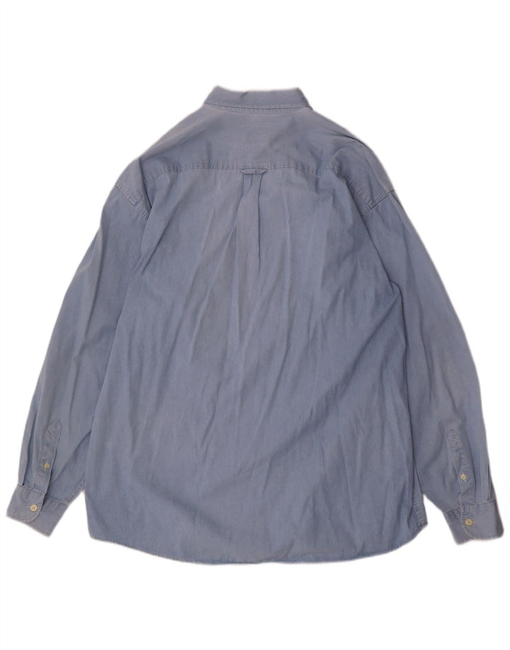 Dockers Herrenhemd XL, blaue Baumwolle