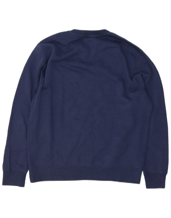 Nike Herren-Sweatshirt mit Grafik, groß, marineblau, Baumwolle, Sport