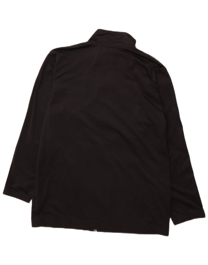 ADIDAS Mens Tracksuit Top Jacket Medium Black Polyester