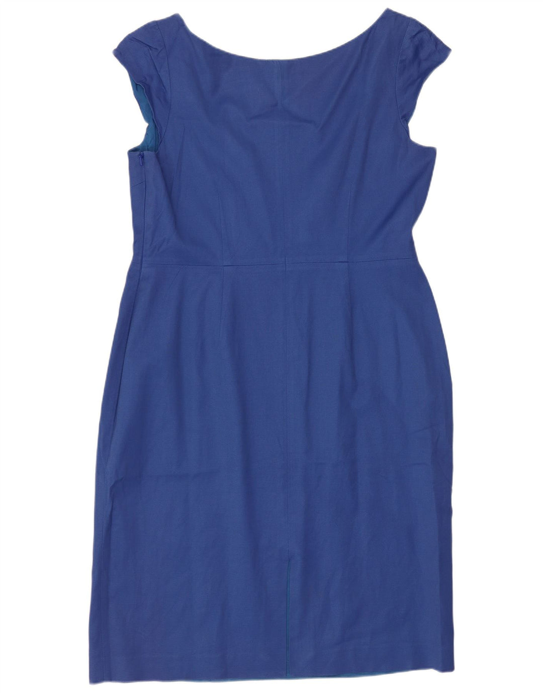 Coast Damen-Etuikleid, UK-Größe 46, Größe L, aus blauer Baumwolle