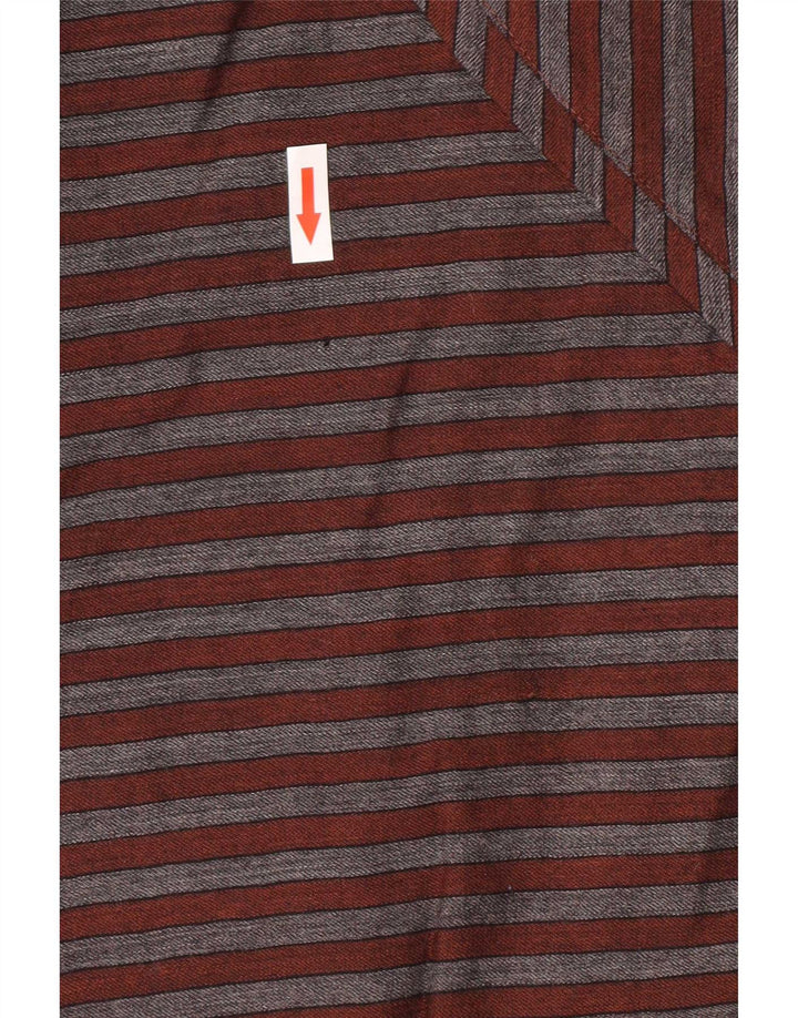 Vintage Damen Bluse Top IT 40 Small Brown Stripe