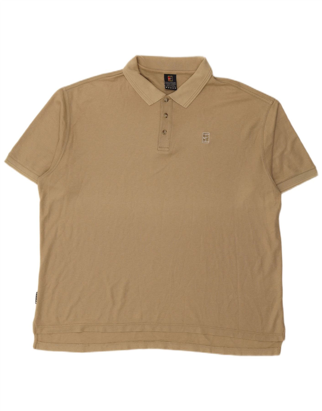 NIKE Herren Poloshirt UK 45/47 XL Beige Baumwolle