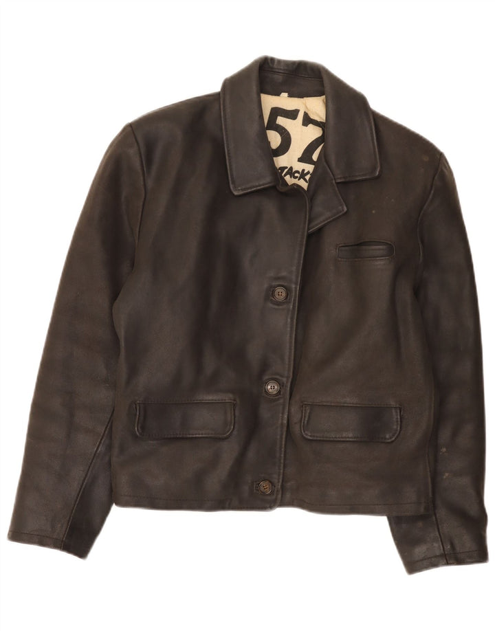 Legendäre Jacke 1957 Damen Lederjacke UK 16 Large Braun