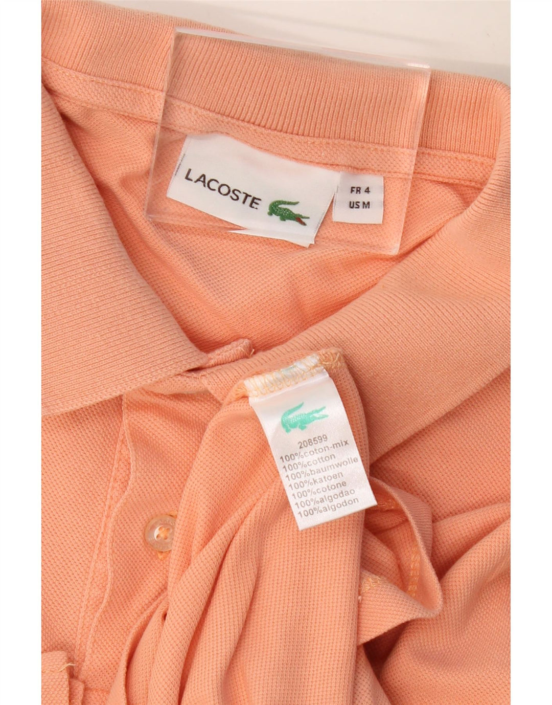 LACOSTE Herren-Poloshirt, Größe 4, mittelrosa, Baumwolle