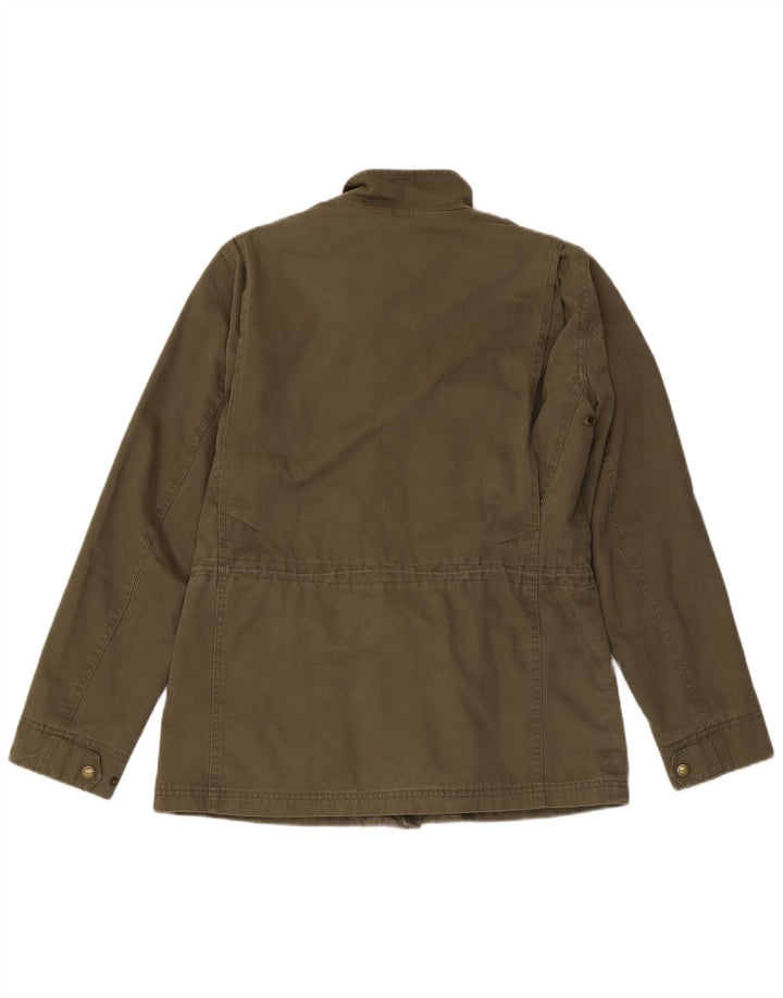 TIMBERLAND Damen Militärjacke UK 12 Medium Khaki Baumwolle