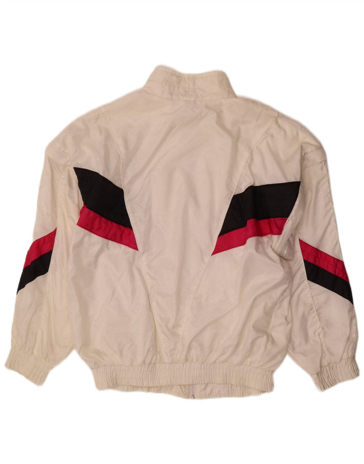 Pandora Herren-Trainingsanzug-Topjacke, großes, weißes Colourblock-Polyamid