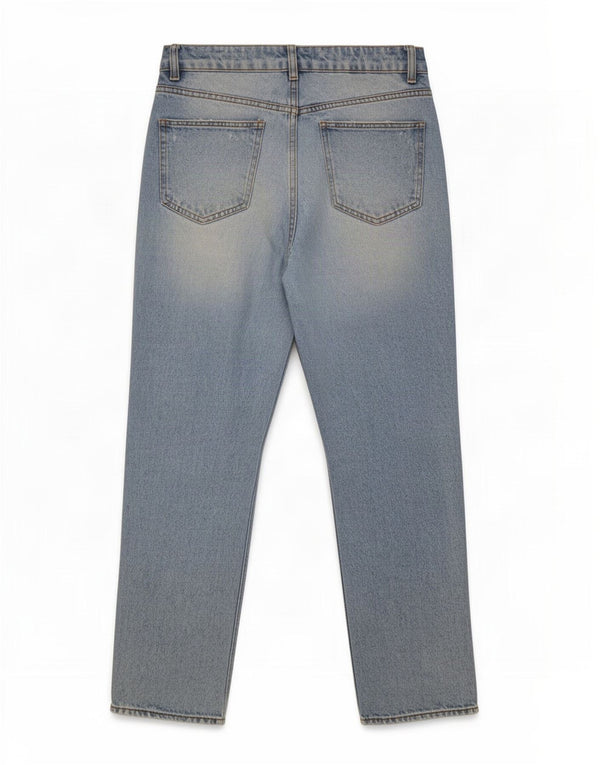 Zara Damen Distressed Tapered Jeans EU 38 Small W28 L26 Blaue Baumwolle