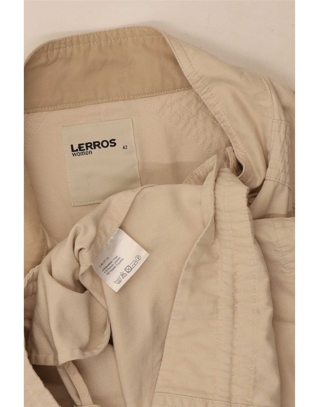 Lerros Damen Weste IT 42 mittelbeige Baumwolle