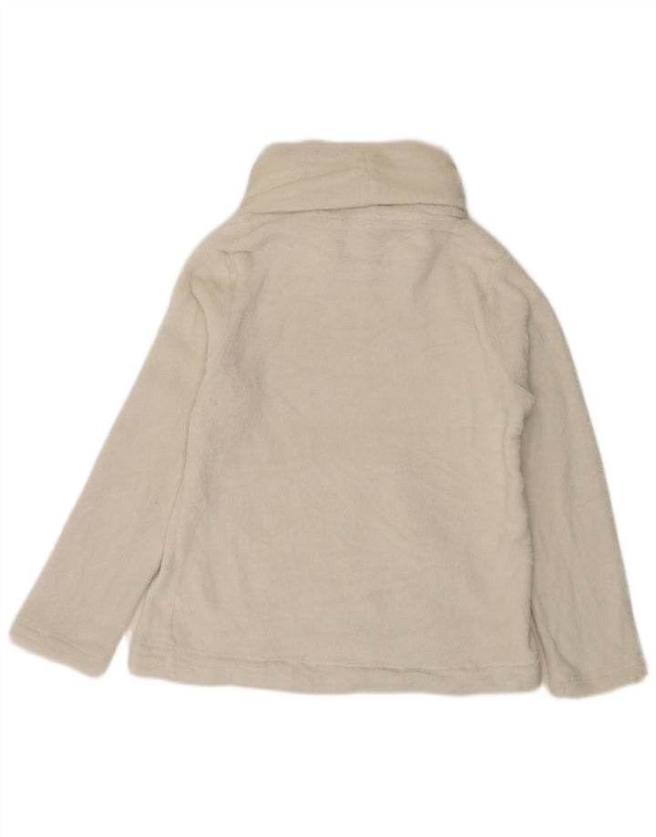 Fat Face Rollkragen-Fleecepullover für Damen, UK 12, Mittelweiß, Polyester