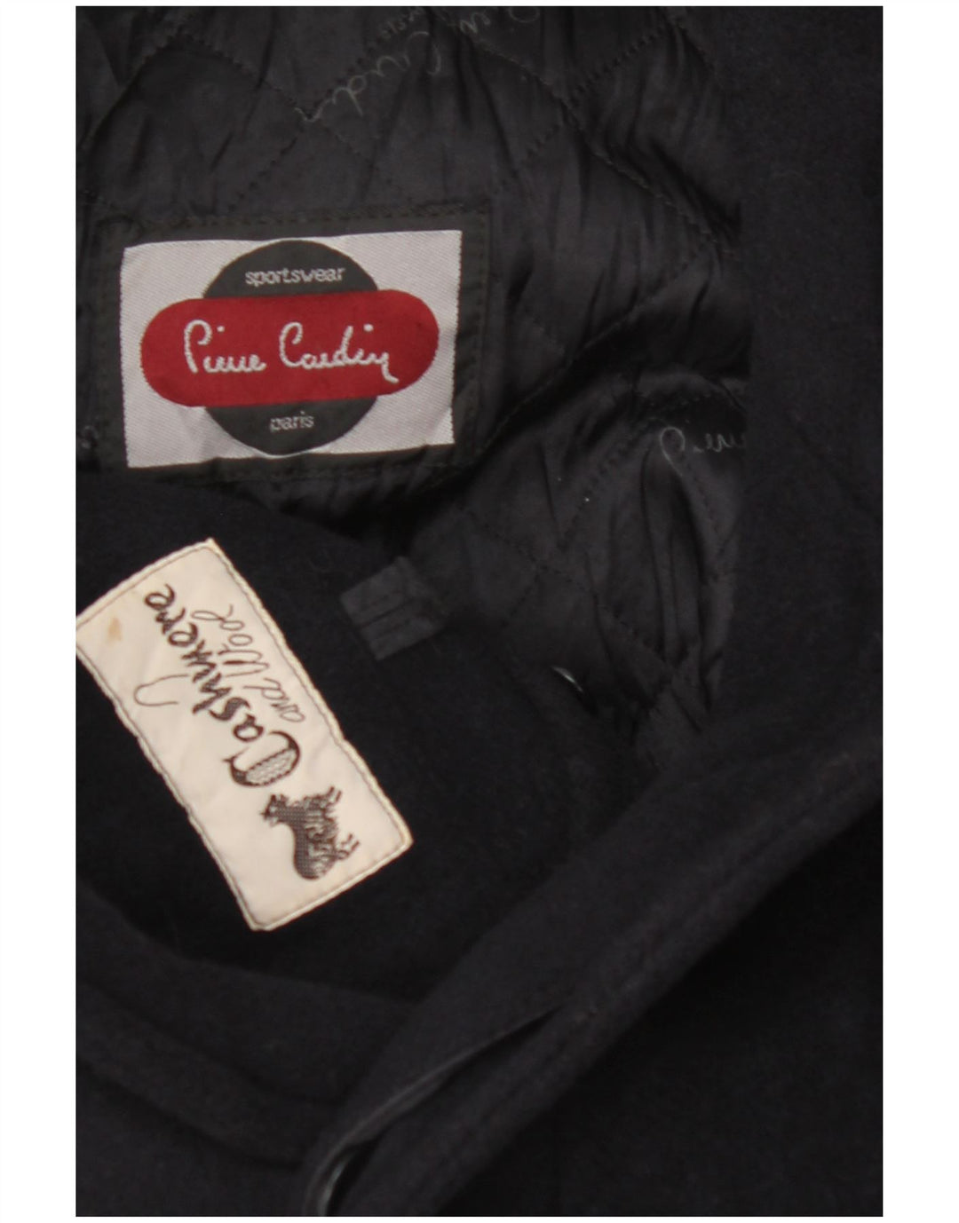 PIERRE CARDIN Herrenmantel UK 40 Large Marineblauer Kaschmir