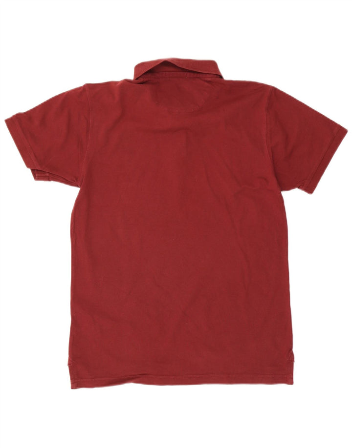 JACK WILLS Herren-Poloshirt mit schmaler Passform, mittlere kastanienbraune Baumwolle