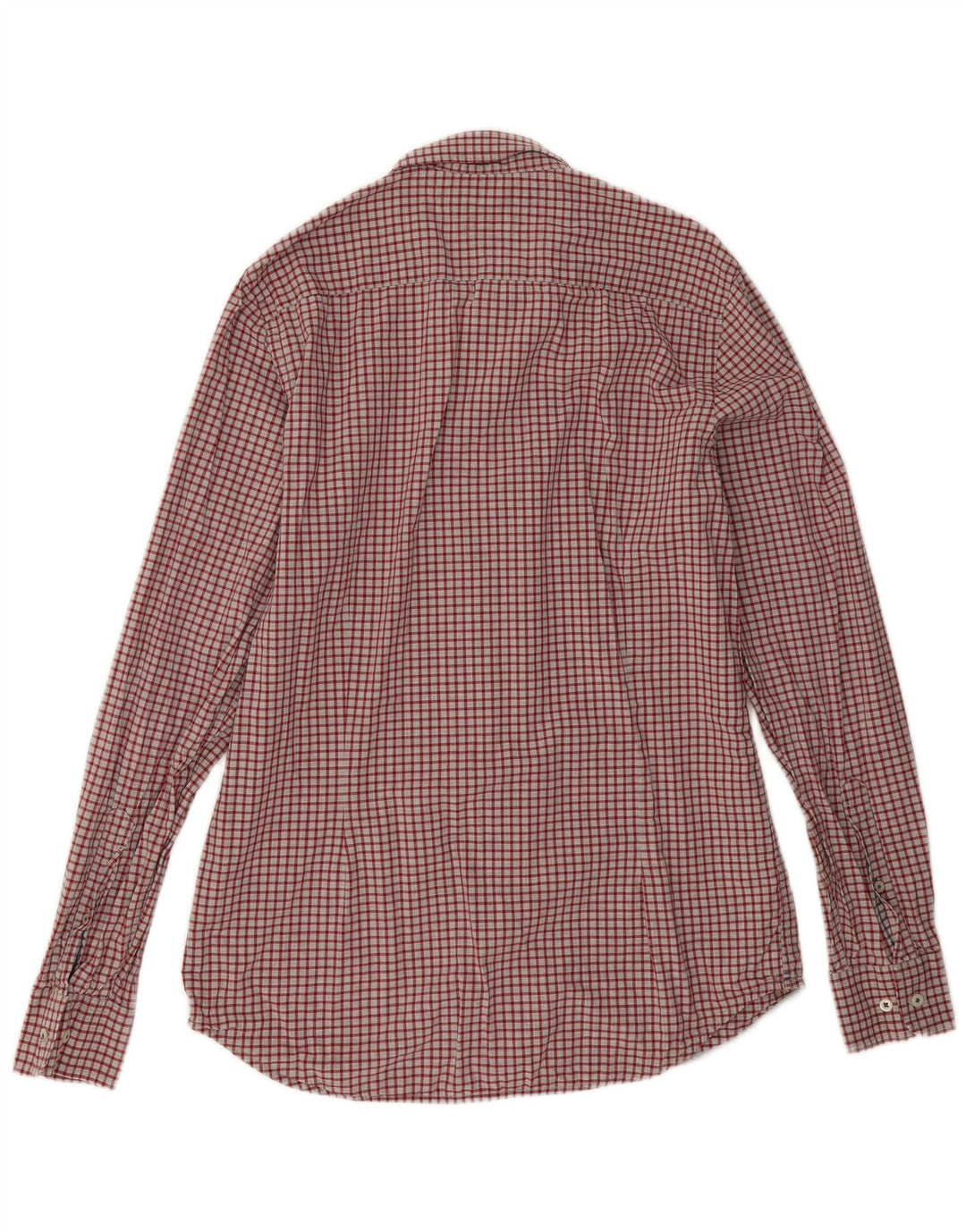 Tommy Hilfiger Herren-Slim-Fit-Hemd, groß, rot kariert, Baumwolle