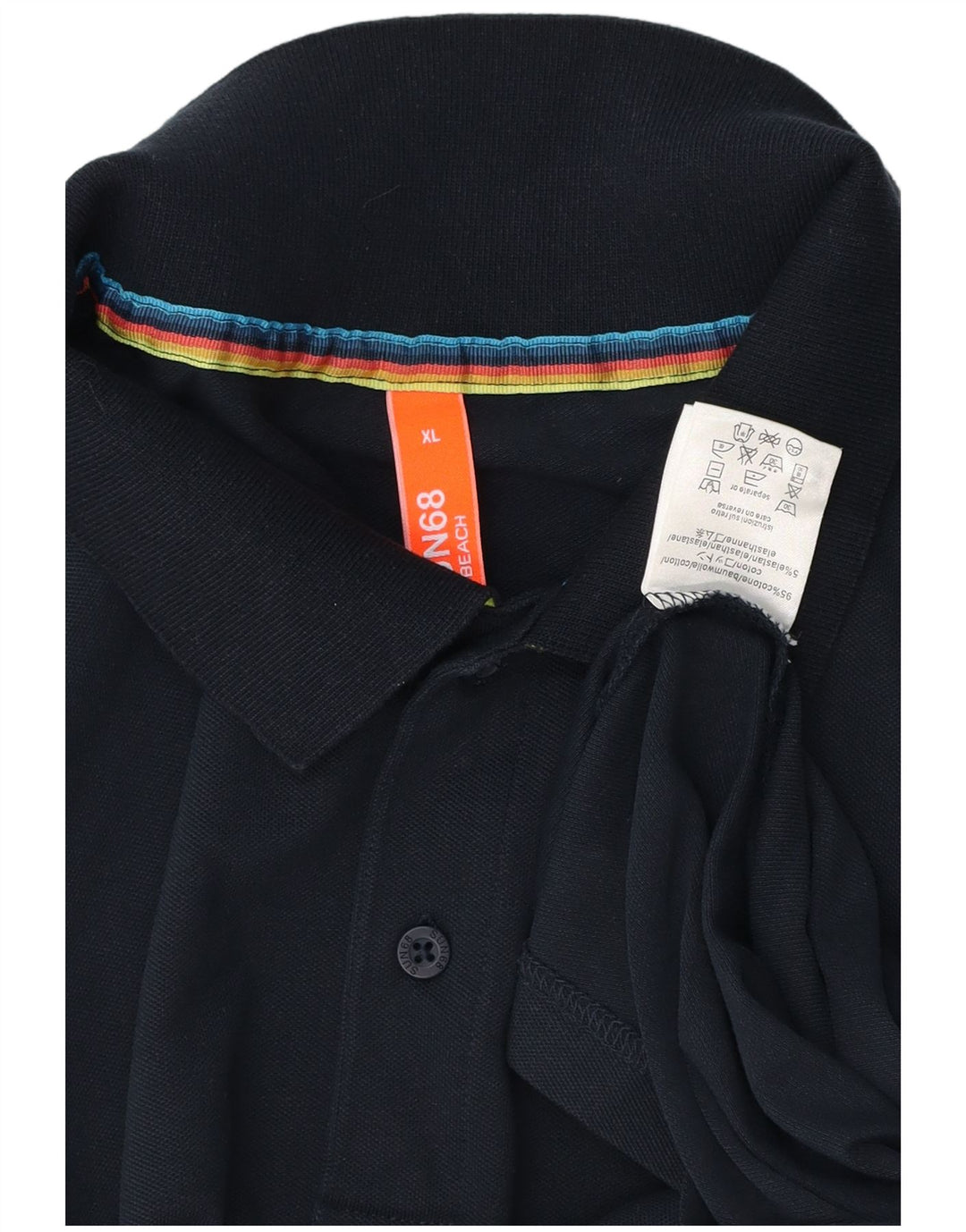 Sun68 Herren Poloshirt XL Marineblau Baumwolle