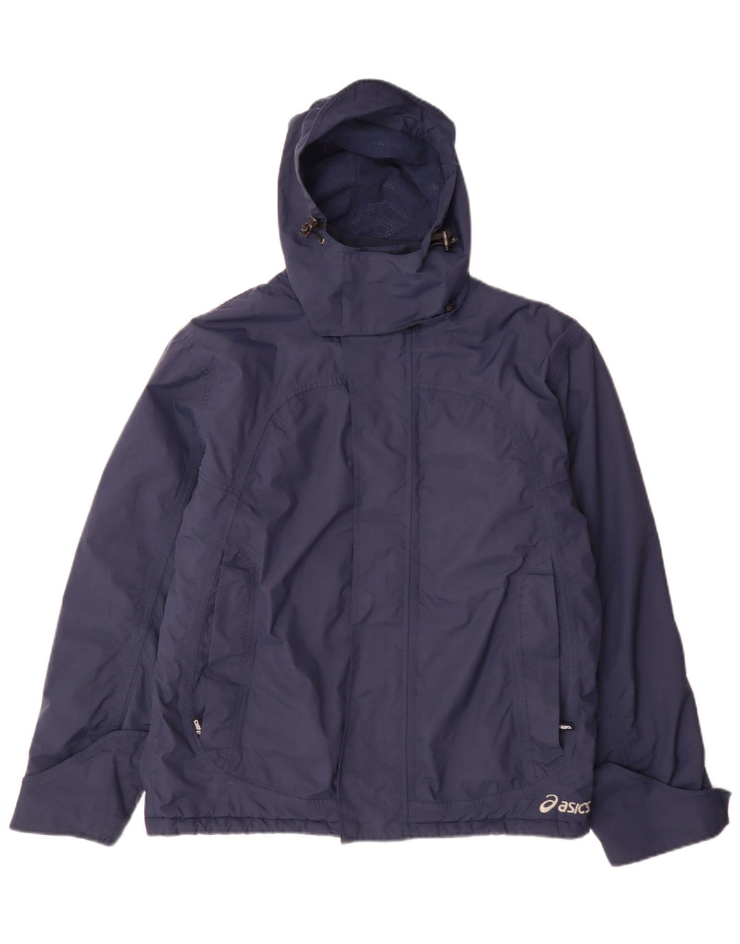 Asics Herren-Windbreakerjacke mit Kapuze, UK 38, mittelmarineblau, Polyamid