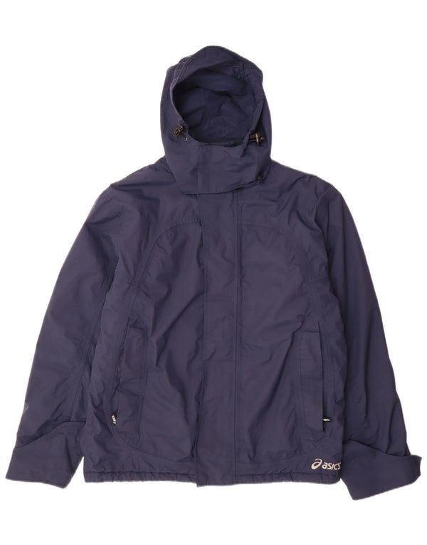 Asics Herren-Windbreakerjacke mit Kapuze, UK 38, mittelmarineblau, Polyamid