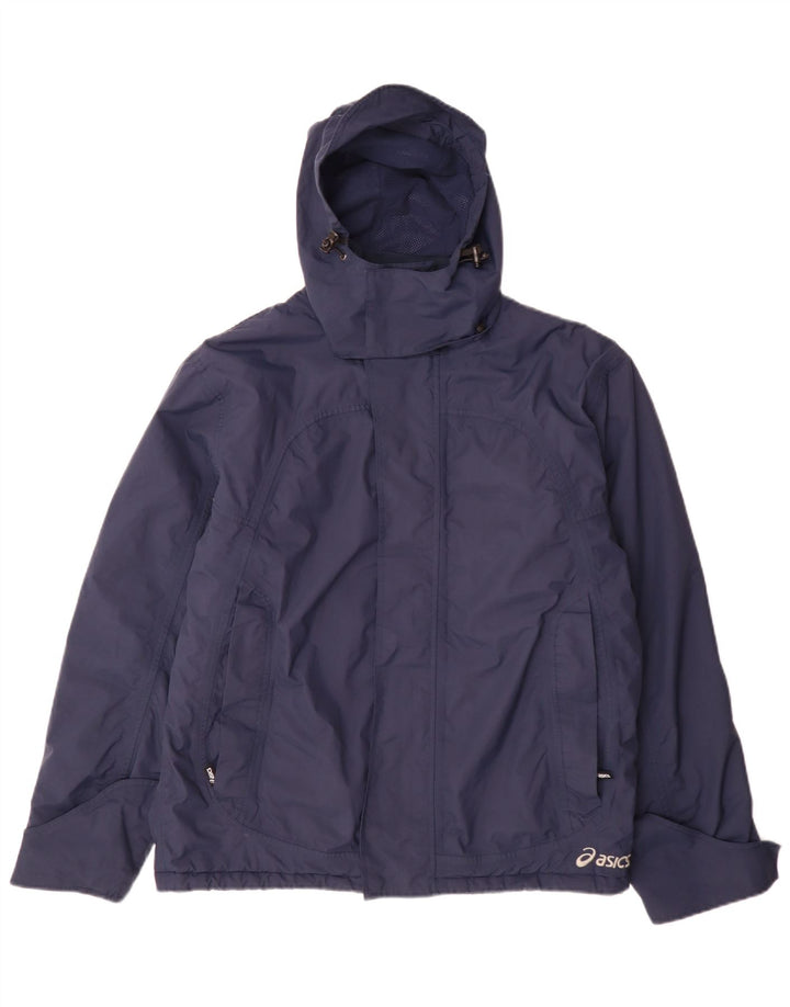 Asics Herren-Windbreakerjacke mit Kapuze, UK 38, mittelmarineblau, Polyamid