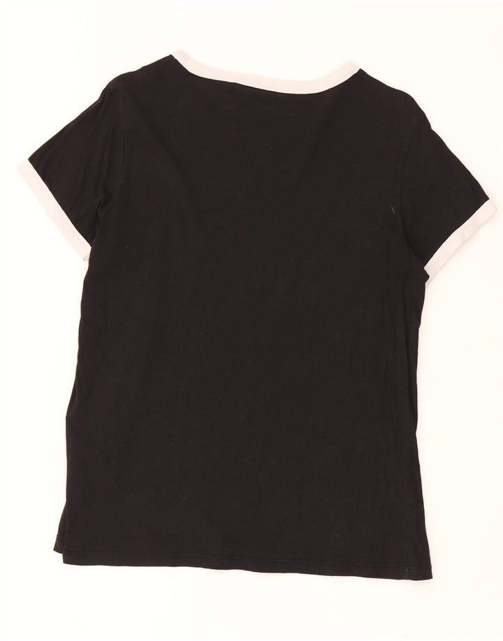 Levi's Damen T-Shirt Top UK 14 Medium Schwarz Colourblock