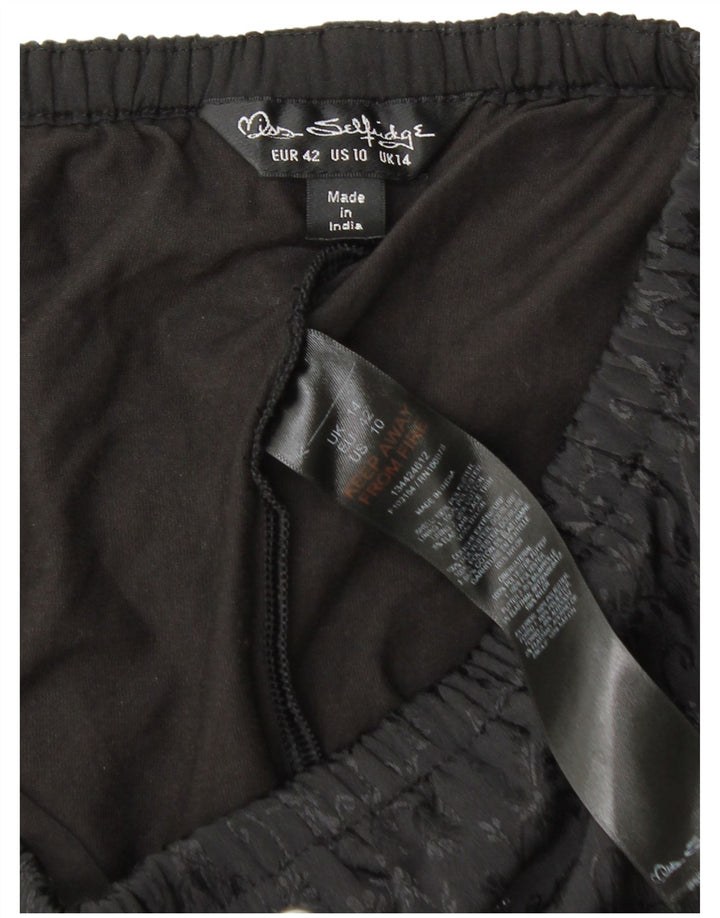 Miss Selfridge Damen Skort UK 14 Large Schwarz geblümtes Polyester