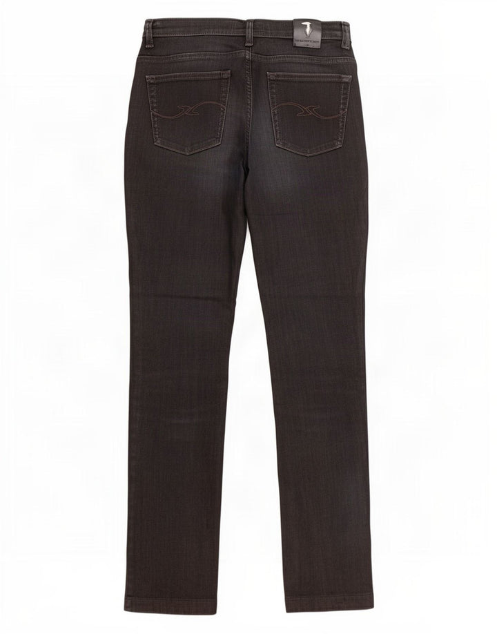 Trussardi Damen Straight Jeans W28 L28 Schwarz