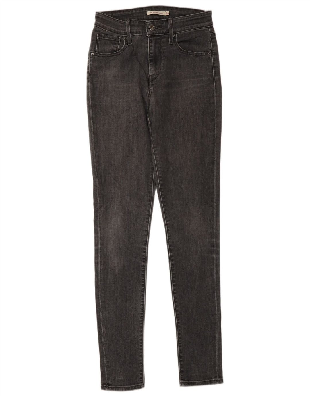 Levi's Damen Skinny Jeans W26 L34 Graue Baumwolle