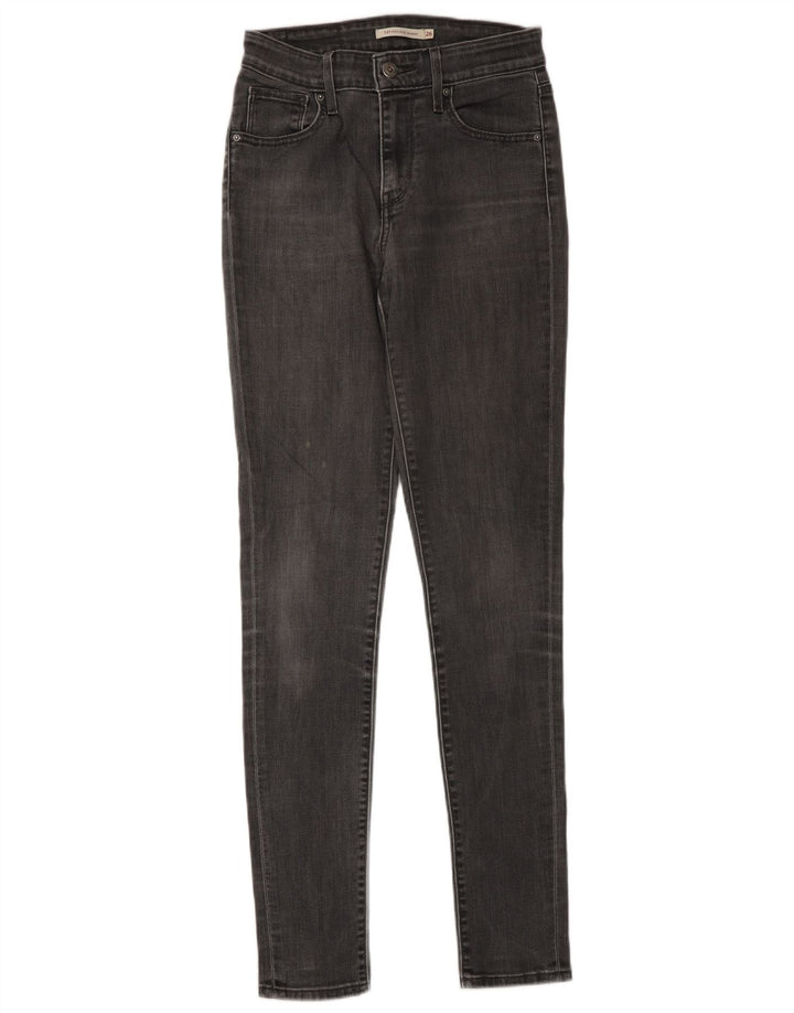 Levi's Damen Skinny Jeans W26 L34 Graue Baumwolle
