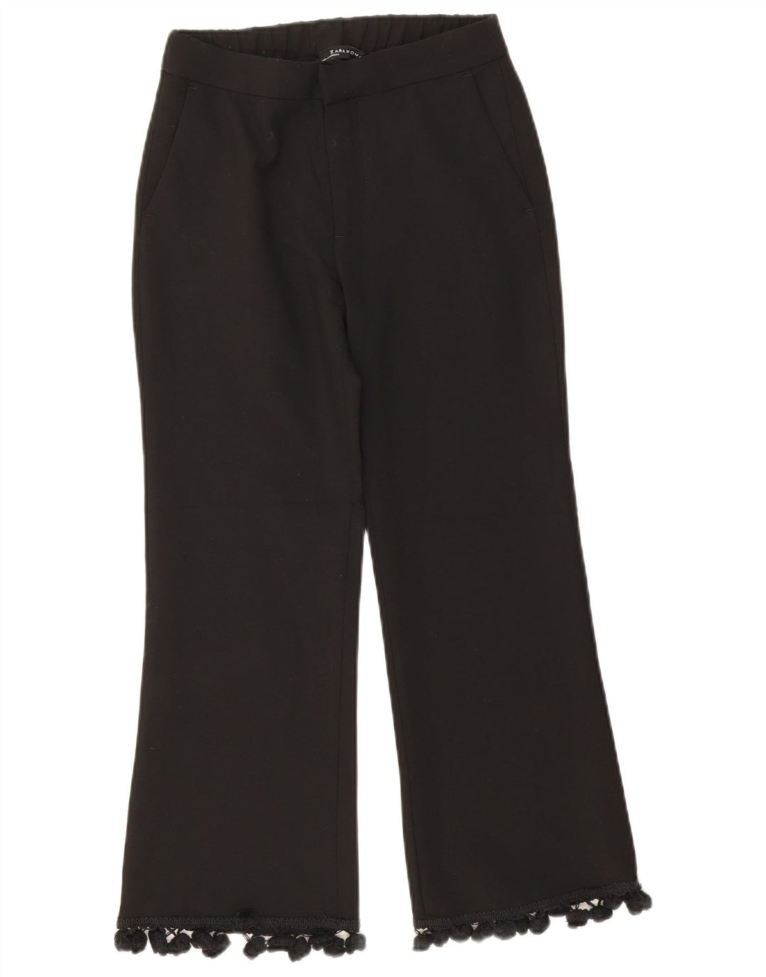 Zara Bootcut-Hose für Damen, XS, B24, L24, Schwarz, Polyester
