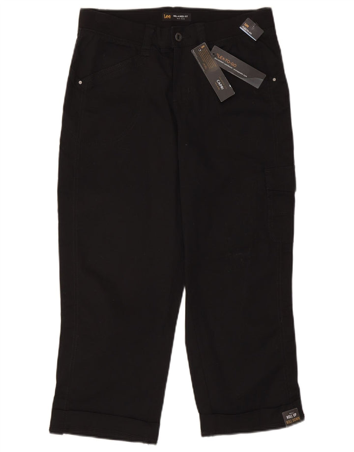 Lee Damen-Caprihose mit mittlerer Leibhöhe und entspannter Passform, US 8, M, W30, L21, Schwarz