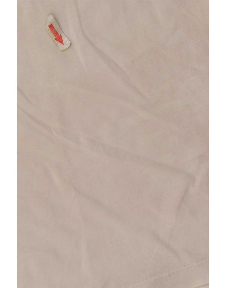Adidas Damen T-Shirt Top UK 12 Mittelweiße Baumwolle