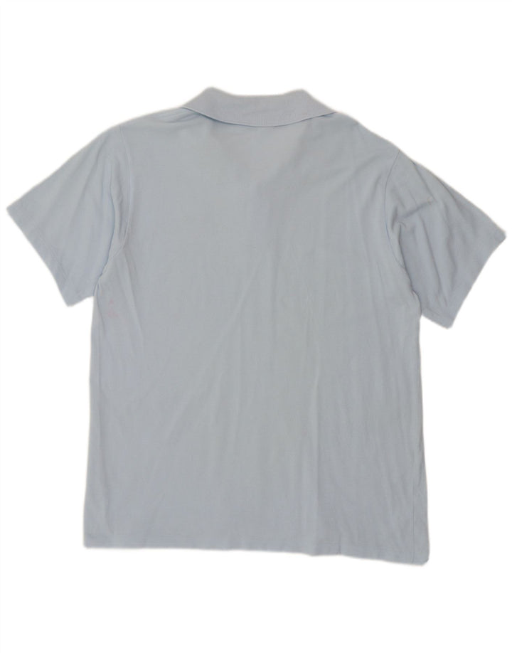 Lacoste Herren-Poloshirt, Größe 4, mittelblaue Baumwolle