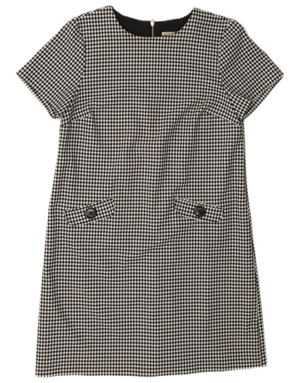 Phase Eight Damen-Etuikleid UK 12 Mittelschwarzes Hahnentritt-Polyester