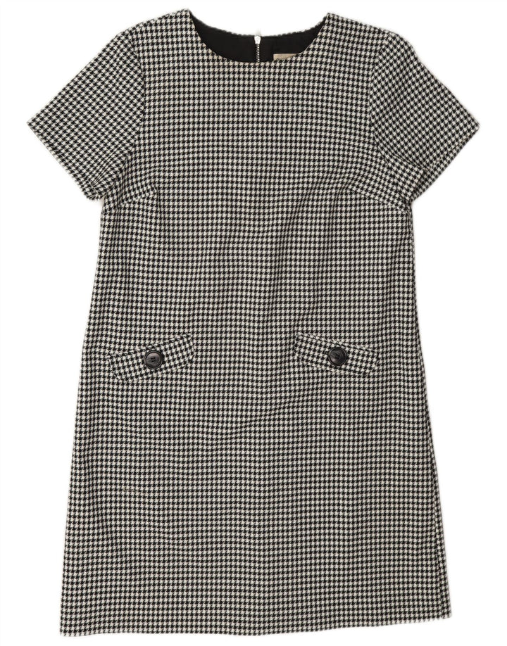 Phase Eight Damen-Etuikleid UK 12 Mittelschwarzes Hahnentritt-Polyester