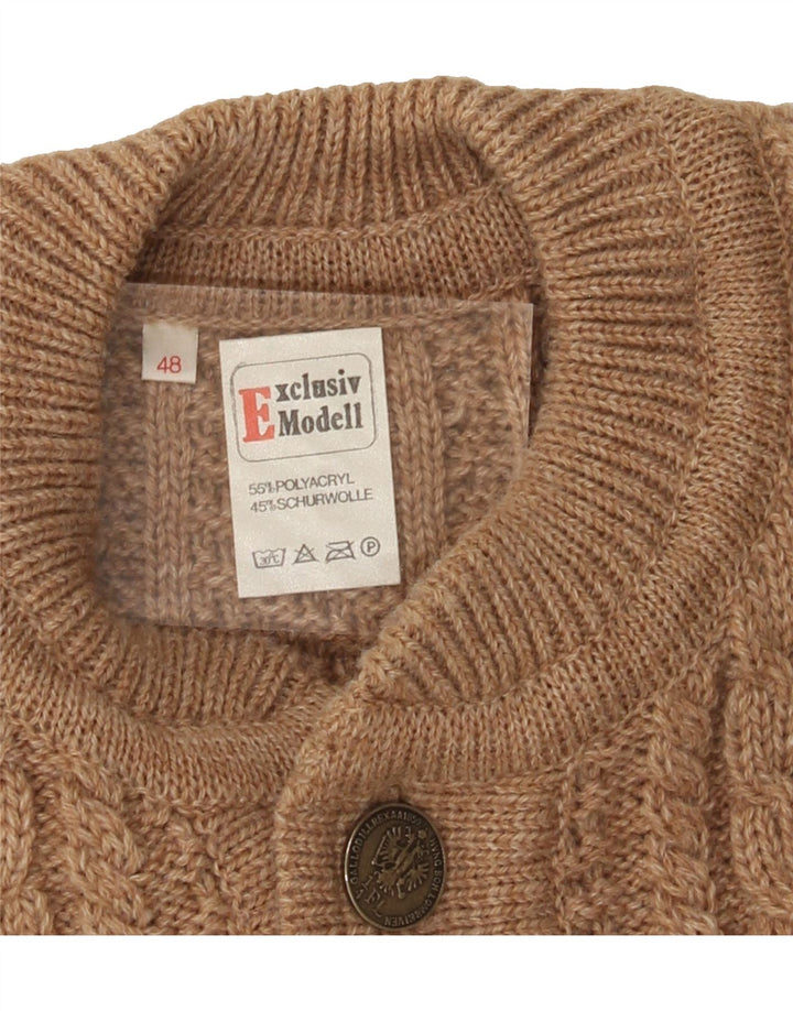 VINTAGE Womens Cardigan Sweater IT 48 XL Brown Polyacrylic Vintage Vintage and Second-Hand Vintage from Messina Hembry 