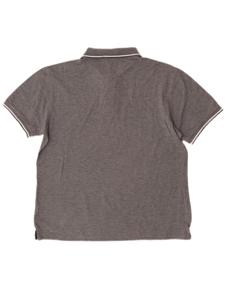 Sergio Tacchini Herren Slim Fit Poloshirt Große graue Baumwolle
