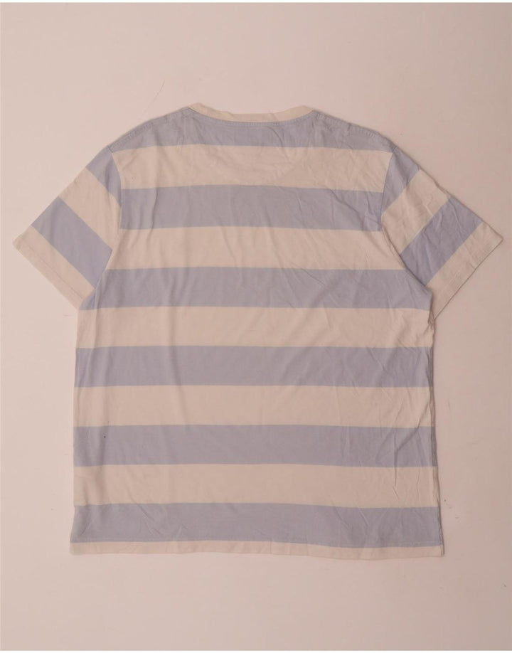 Lyle & Scott Herren T-Shirt Top 2XL weiß gestreift aus Baumwolle