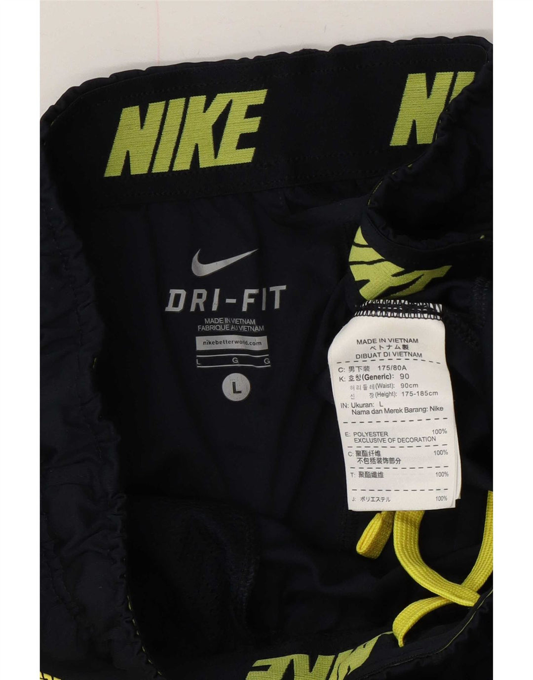 Nike Herren Dri Fit Sportshorts, groß, marineblaues Farbblock-Polyester
