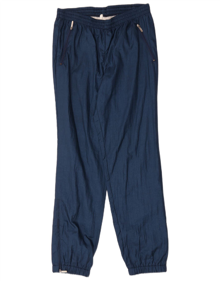 Vintage Herren Trainingshose Jogger IT 48 Medium Marineblau Polyamid
