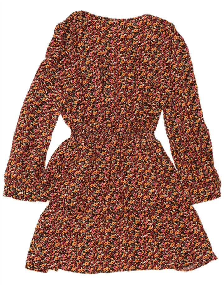 Zara Damen Empire-Kleid UK 12 Medium Mehrfarbig geblümt