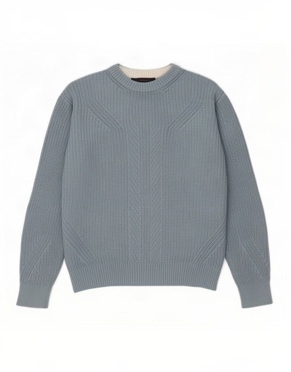 Marks & Spencer Damen-Pullover, übergroß, Rundhalsausschnitt, Gr. 40, Größe L, Blau