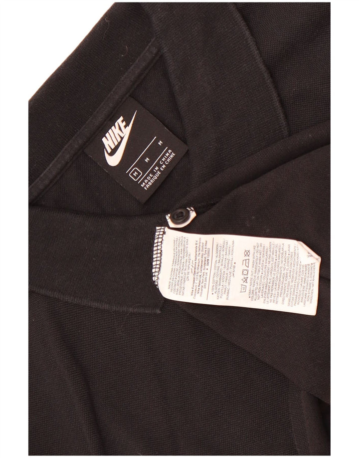 Nike Herren-Poloshirt, mittelgroß, schwarze Baumwolle