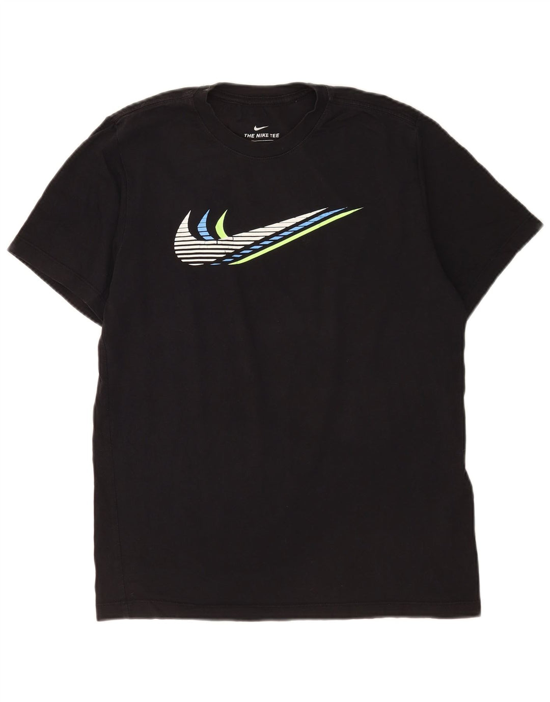 Nike Herren-T-Shirt mit Grafik, mittelgroß, schwarze Baumwolle