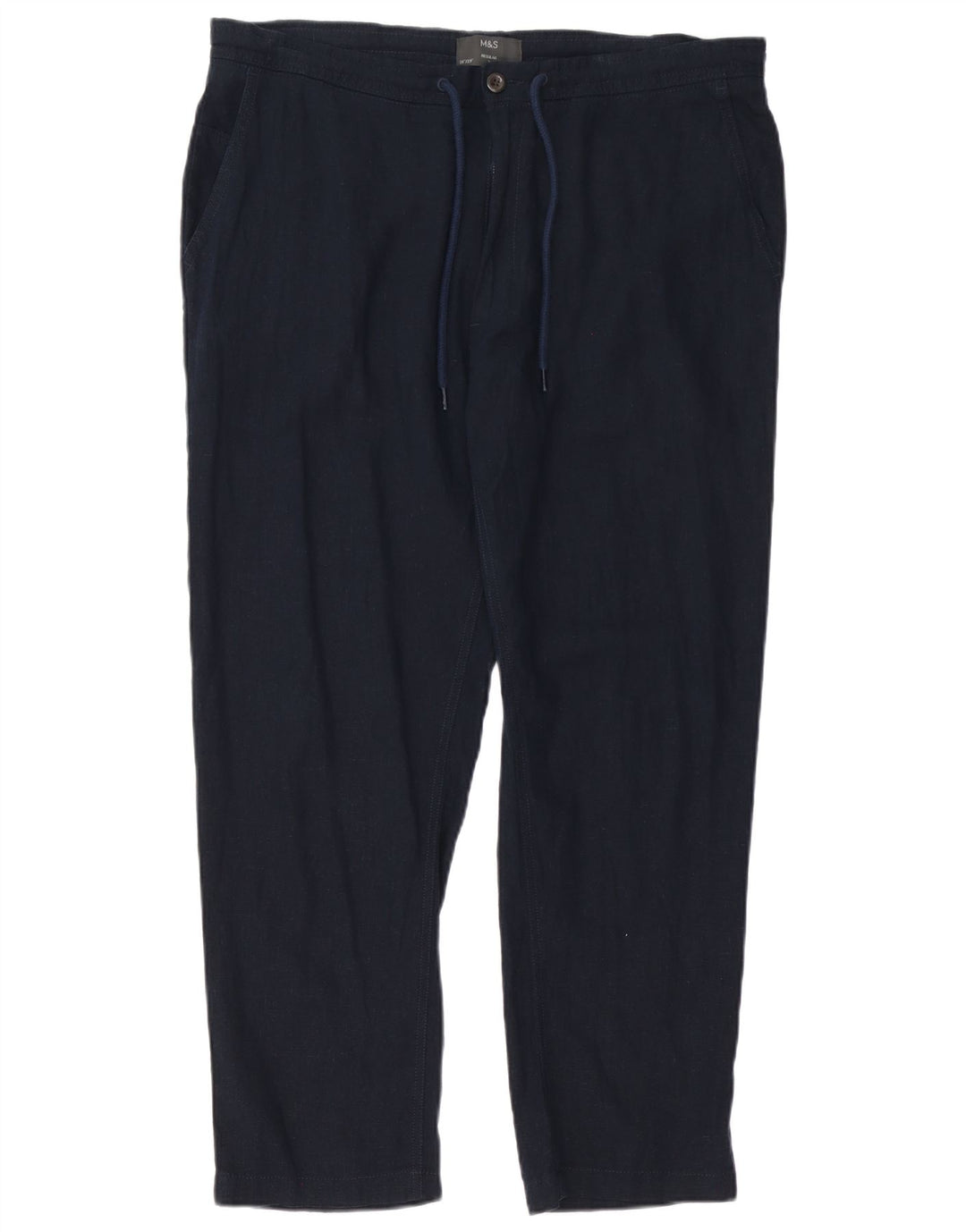 Marks & Spencer Herren Straight Regular Freizeithose W38 L29 Marineblau
