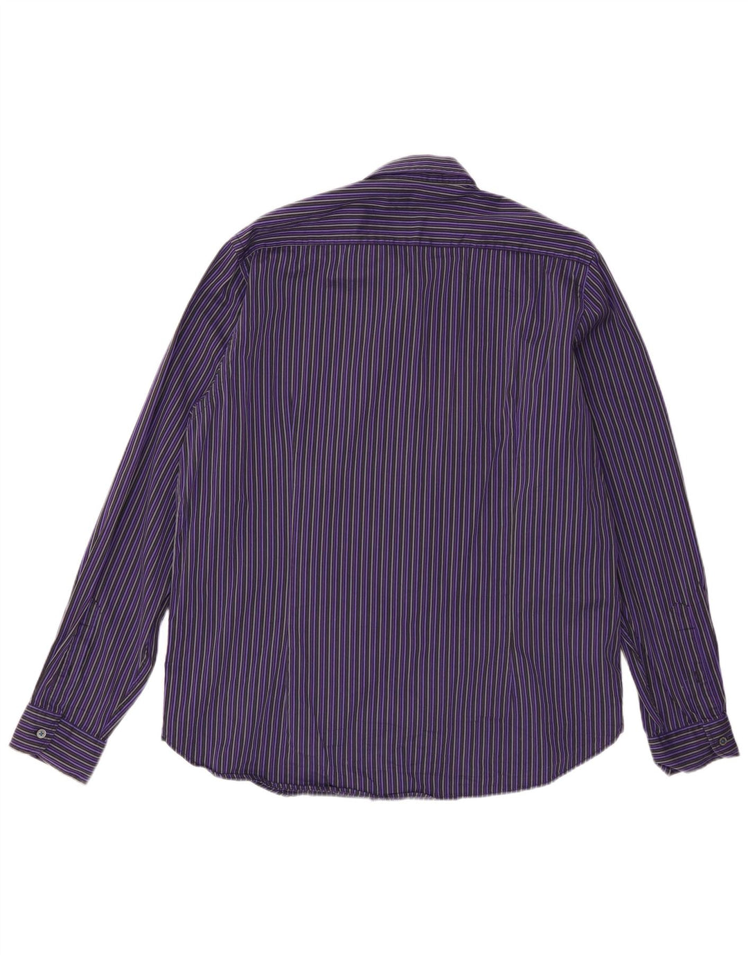 Ted Baker Herrenhemd Größe 6 2XL Lila gestreift aus Baumwolle
