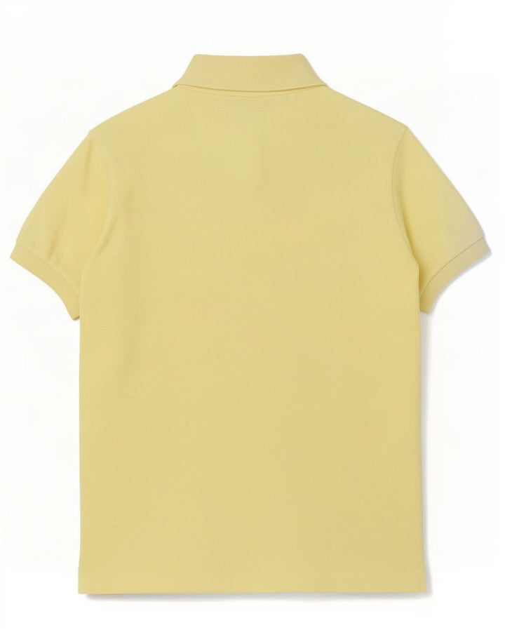 Lacoste Herren-Poloshirt, Größe 4, mittelgelbe Baumwolle