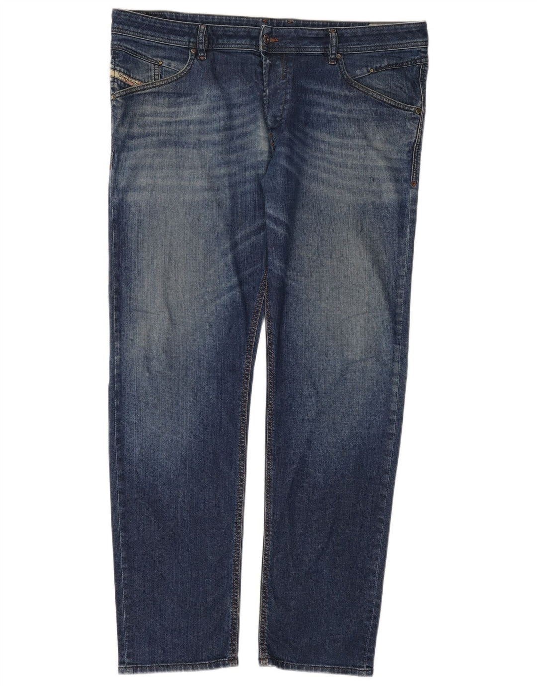 DIESEL Herren Belther Regular Slim Tapered Jeans W40 L32 Blaue Baumwolle