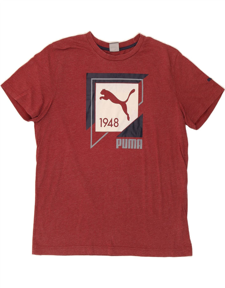 PUMA Mens Graphic T-Shirt Top XL Red Cotton Vintage Puma and Second-Hand Puma from Messina Hembry 